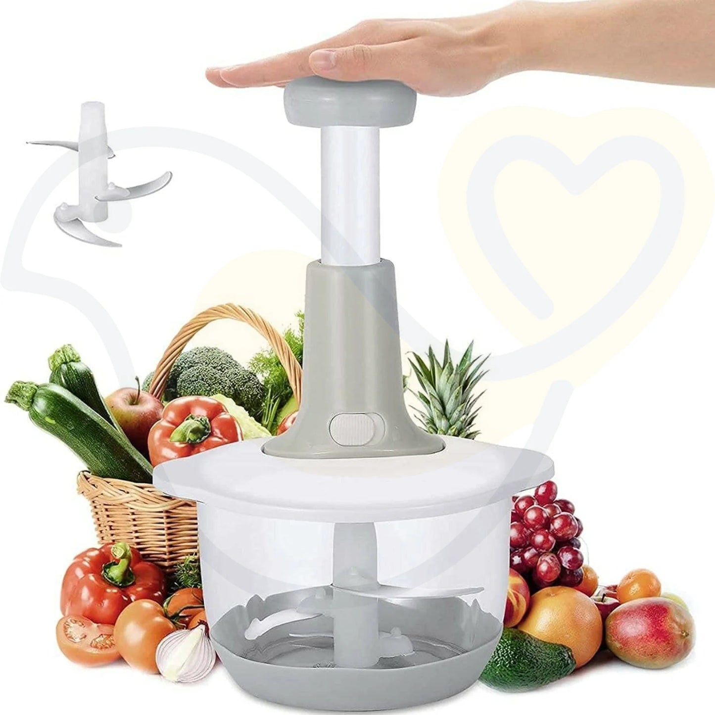 Chopper Push Hand Press - Ideal For Chopping Vegetables